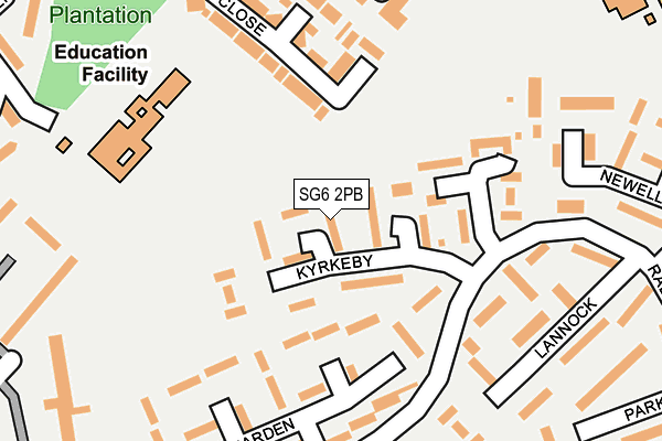 SG6 2PB map - OS OpenMap – Local (Ordnance Survey)