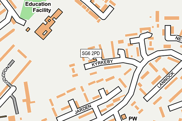 SG6 2PD map - OS OpenMap – Local (Ordnance Survey)