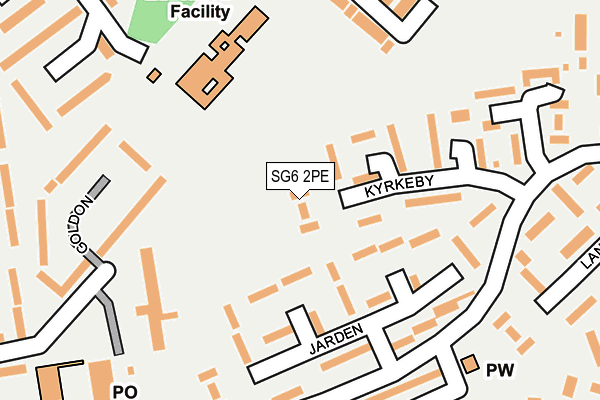 SG6 2PE map - OS OpenMap – Local (Ordnance Survey)