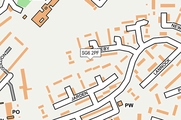 SG6 2PF map - OS OpenMap – Local (Ordnance Survey)