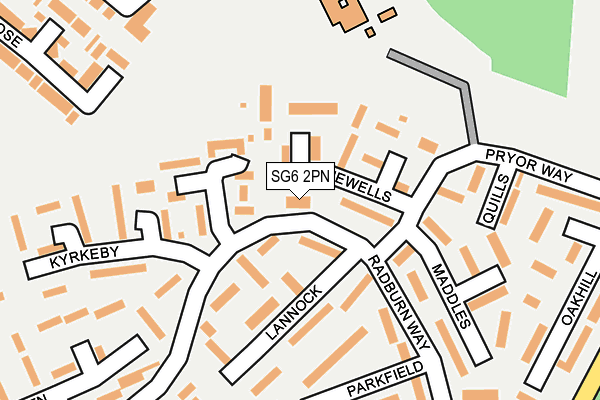 SG6 2PN map - OS OpenMap – Local (Ordnance Survey)