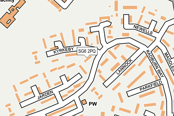 SG6 2PQ map - OS OpenMap – Local (Ordnance Survey)