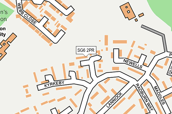 SG6 2PR map - OS OpenMap – Local (Ordnance Survey)