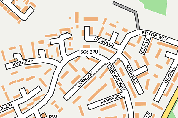 SG6 2PU map - OS OpenMap – Local (Ordnance Survey)