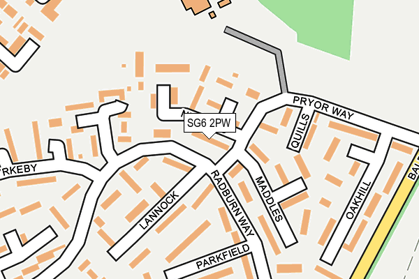 SG6 2PW map - OS OpenMap – Local (Ordnance Survey)