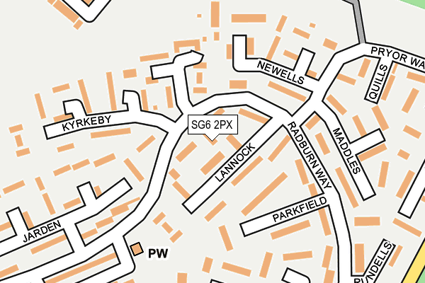 SG6 2PX map - OS OpenMap – Local (Ordnance Survey)