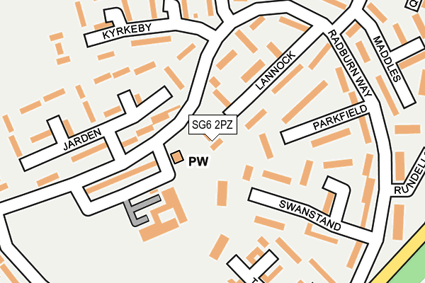 SG6 2PZ map - OS OpenMap – Local (Ordnance Survey)