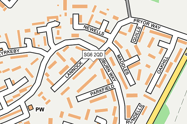 SG6 2QD map - OS OpenMap – Local (Ordnance Survey)