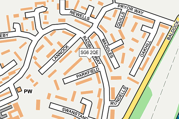 SG6 2QE map - OS OpenMap – Local (Ordnance Survey)