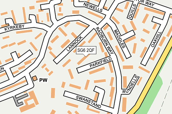 SG6 2QF map - OS OpenMap – Local (Ordnance Survey)