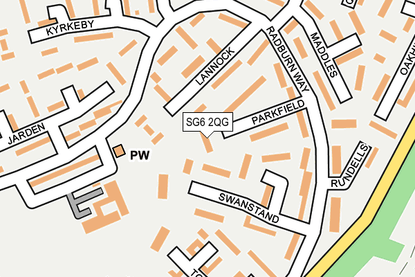 SG6 2QG map - OS OpenMap – Local (Ordnance Survey)