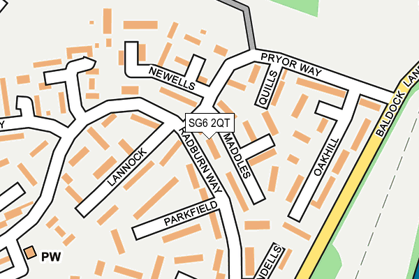 SG6 2QT map - OS OpenMap – Local (Ordnance Survey)