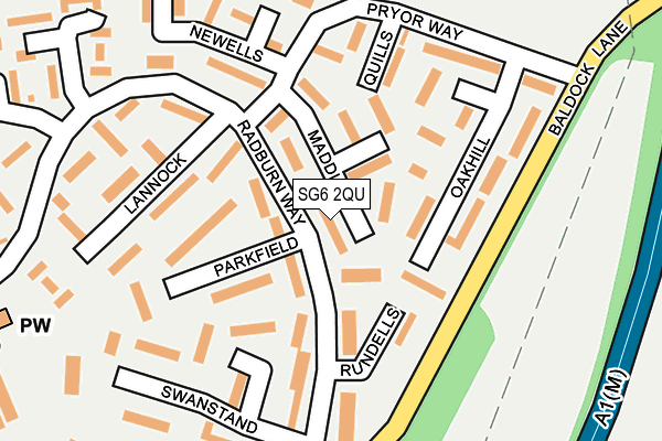 SG6 2QU map - OS OpenMap – Local (Ordnance Survey)