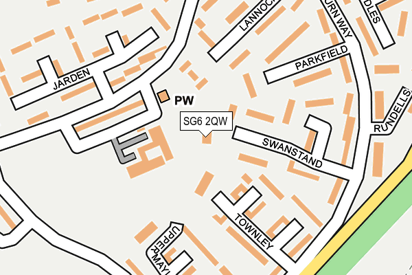 SG6 2QW map - OS OpenMap – Local (Ordnance Survey)