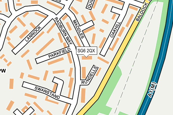 SG6 2QX map - OS OpenMap – Local (Ordnance Survey)