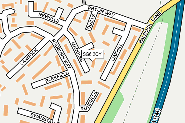 SG6 2QY map - OS OpenMap – Local (Ordnance Survey)