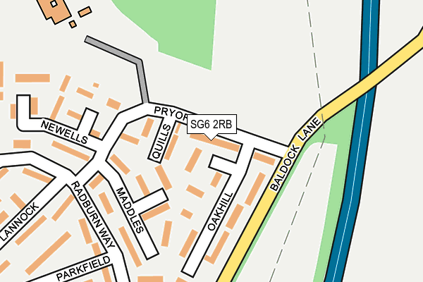 SG6 2RB map - OS OpenMap – Local (Ordnance Survey)
