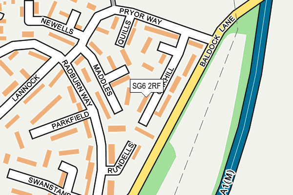 SG6 2RF map - OS OpenMap – Local (Ordnance Survey)