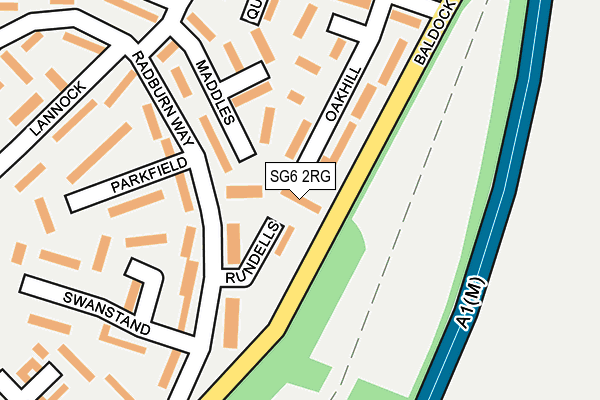 SG6 2RG map - OS OpenMap – Local (Ordnance Survey)