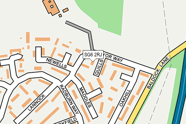 SG6 2RJ map - OS OpenMap – Local (Ordnance Survey)