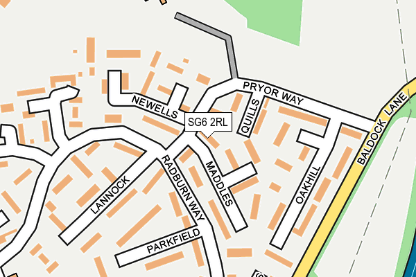 SG6 2RL map - OS OpenMap – Local (Ordnance Survey)