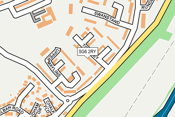 SG6 2RY map - OS OpenMap – Local (Ordnance Survey)