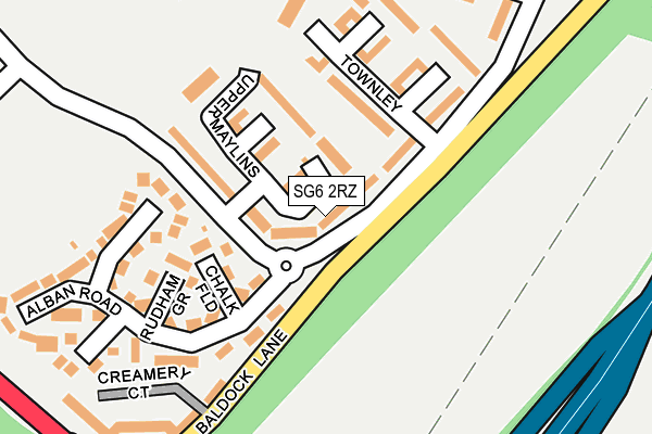 SG6 2RZ map - OS OpenMap – Local (Ordnance Survey)