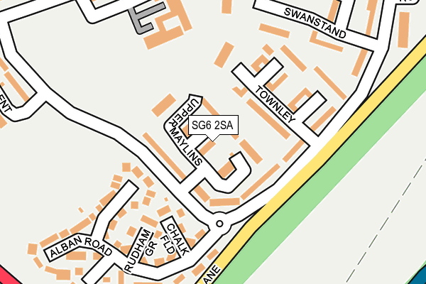 SG6 2SA map - OS OpenMap – Local (Ordnance Survey)