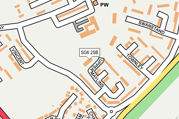 SG6 2SB map - OS OpenMap – Local (Ordnance Survey)