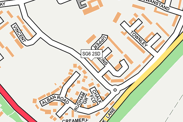 SG6 2SD map - OS OpenMap – Local (Ordnance Survey)