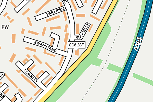 SG6 2SF map - OS OpenMap – Local (Ordnance Survey)