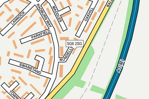 SG6 2SG map - OS OpenMap – Local (Ordnance Survey)