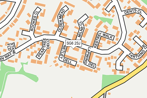 SG6 2SJ map - OS OpenMap – Local (Ordnance Survey)