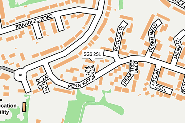 SG6 2SL map - OS OpenMap – Local (Ordnance Survey)