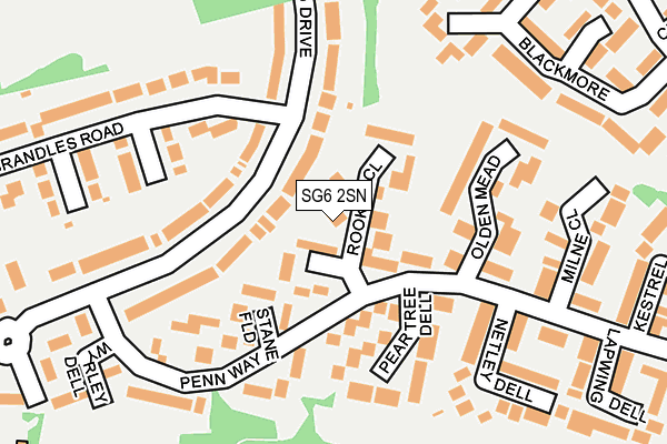 SG6 2SN map - OS OpenMap – Local (Ordnance Survey)