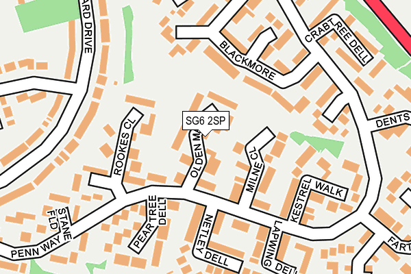 SG6 2SP map - OS OpenMap – Local (Ordnance Survey)