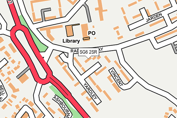 SG6 2SR map - OS OpenMap – Local (Ordnance Survey)