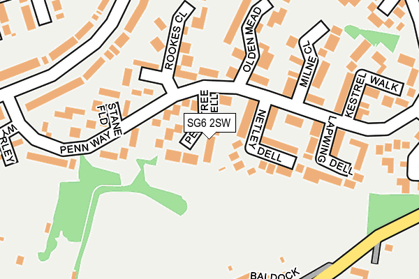 SG6 2SW map - OS OpenMap – Local (Ordnance Survey)