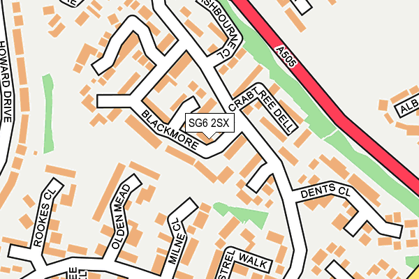 SG6 2SX map - OS OpenMap – Local (Ordnance Survey)
