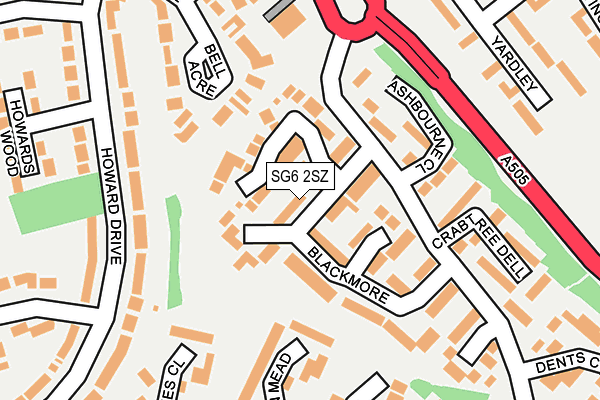 SG6 2SZ map - OS OpenMap – Local (Ordnance Survey)