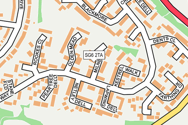 SG6 2TA map - OS OpenMap – Local (Ordnance Survey)
