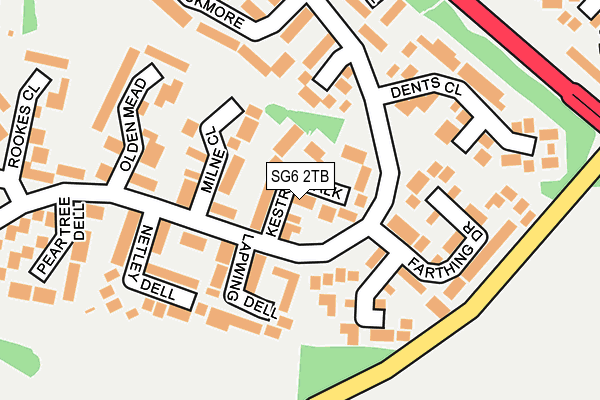 SG6 2TB map - OS OpenMap – Local (Ordnance Survey)