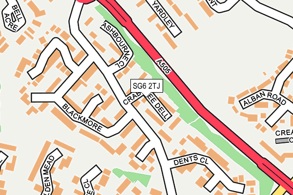 SG6 2TJ map - OS OpenMap – Local (Ordnance Survey)