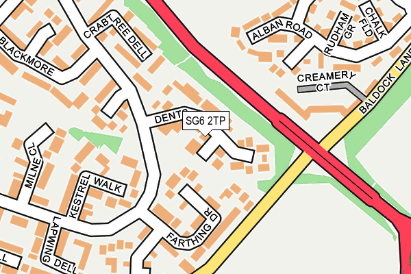 SG6 2TP map - OS OpenMap – Local (Ordnance Survey)