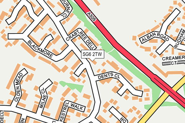 SG6 2TW map - OS OpenMap – Local (Ordnance Survey)