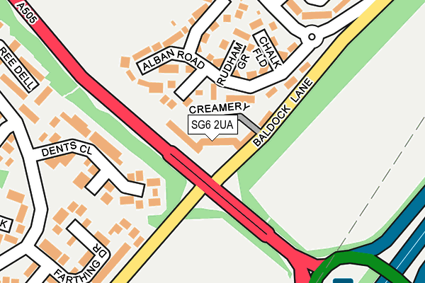 SG6 2UA map - OS OpenMap – Local (Ordnance Survey)