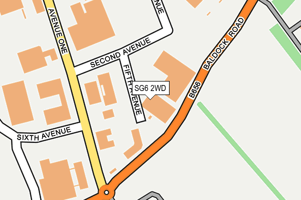 SG6 2WD map - OS OpenMap – Local (Ordnance Survey)