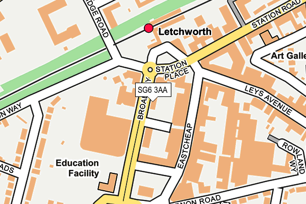 SG6 3AA map - OS OpenMap – Local (Ordnance Survey)