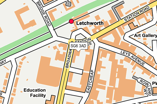SG6 3AD map - OS OpenMap – Local (Ordnance Survey)