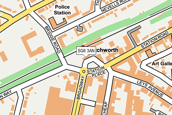 SG6 3AN map - OS OpenMap – Local (Ordnance Survey)